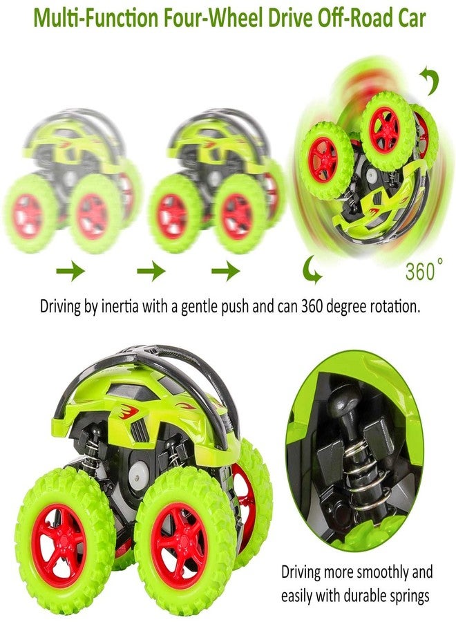 IndusBay® Inertia Friction 4X4 Wheel Monster Truck Offroad Zap Cars Push and Go Toy Trucks Friction Powered Cars 4WD 4 Wheel Drive Vehicles for Toddlers Children Boys Girls Kids Gift, Green - Image 3